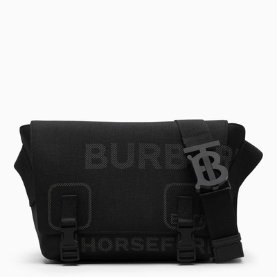 Burberry Horseferry Print Messenger Bag In Black