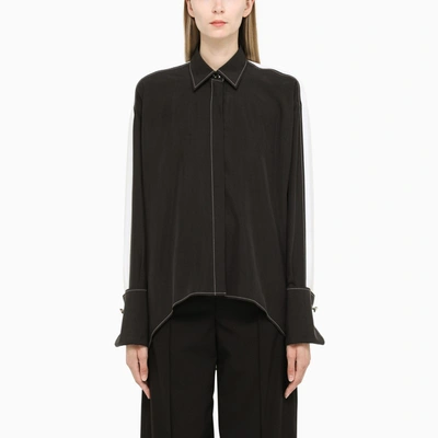 Loewe Asymmetric Silk Shirt In White