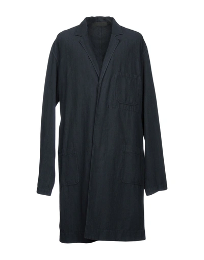 Haider Ackermann Overcoats In Dark Blue