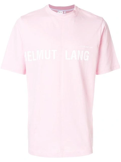 Helmut Lang Logo Print Tee - Pink & Purple