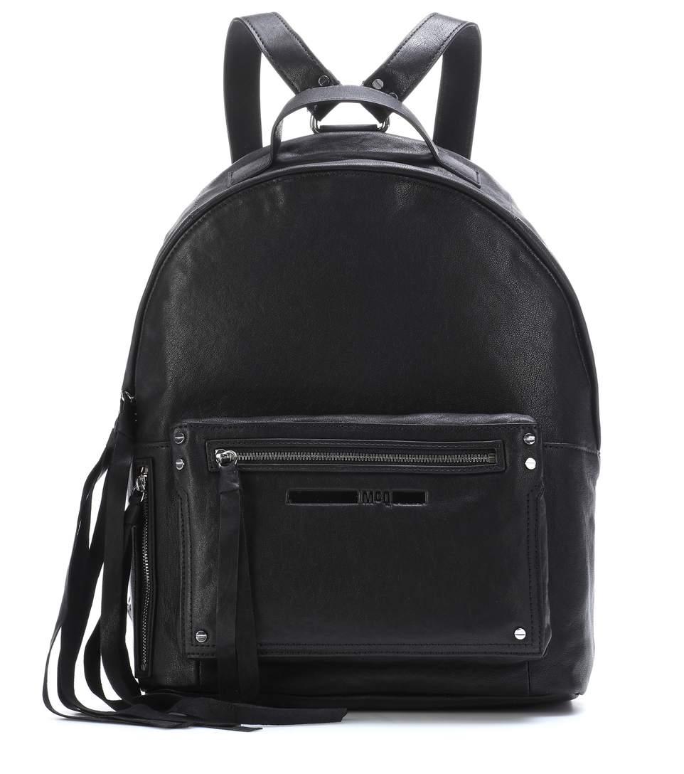 alexander mcqueen leather backpack