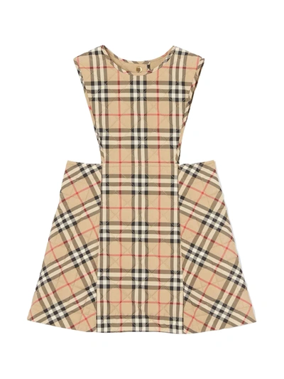 Burberry Teen Girls Vintage Check Dress In Beige