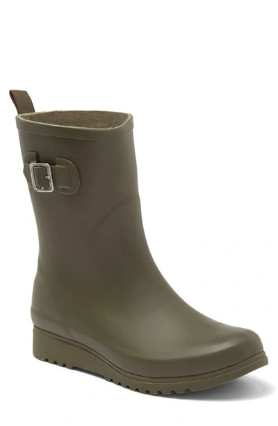Chooka Atlas Buckle Lug Waterproof Rain Boot In Olive
