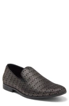 Abound Ken Smoking Slipper Loafer In Black- Silver