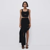 Jonathan Simkhai ‘iva' Structured Crepe Sleeveless Crop Top In Black