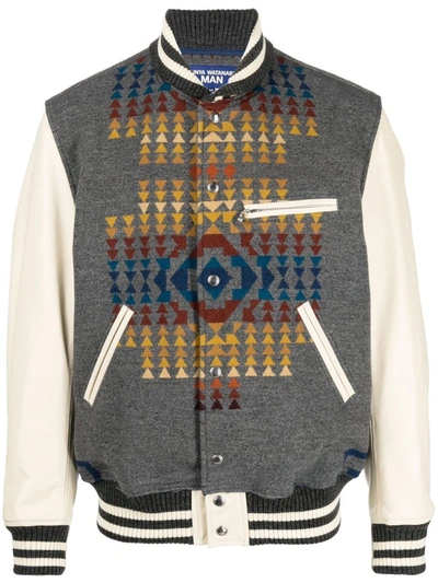 Junya Watanabe X Pendleton Wool-blend Varsity Jacket In Multi-colored