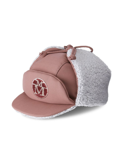Maison Michel Kids' Agatha Cotton Hat In Old Pink