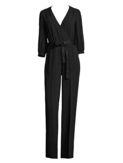 Trina Turk Mineral V-neck Jumpsuit W/ Pockets In Black