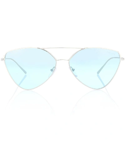 Prada Aviator Metal Sunglasses In Blue