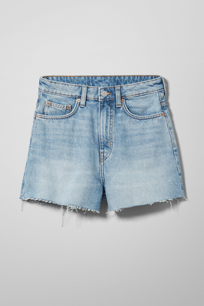 Weekday Rowe Denim Shorts In Splendid Blue