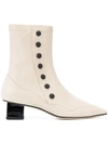 Rue St Kingly Street Leather Ankle Boots In Neutrals