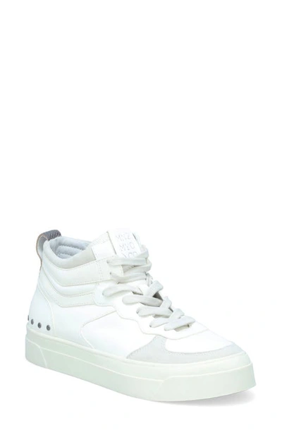 Miz Mooz Alyce Side Zip High Top Sneaker In White
