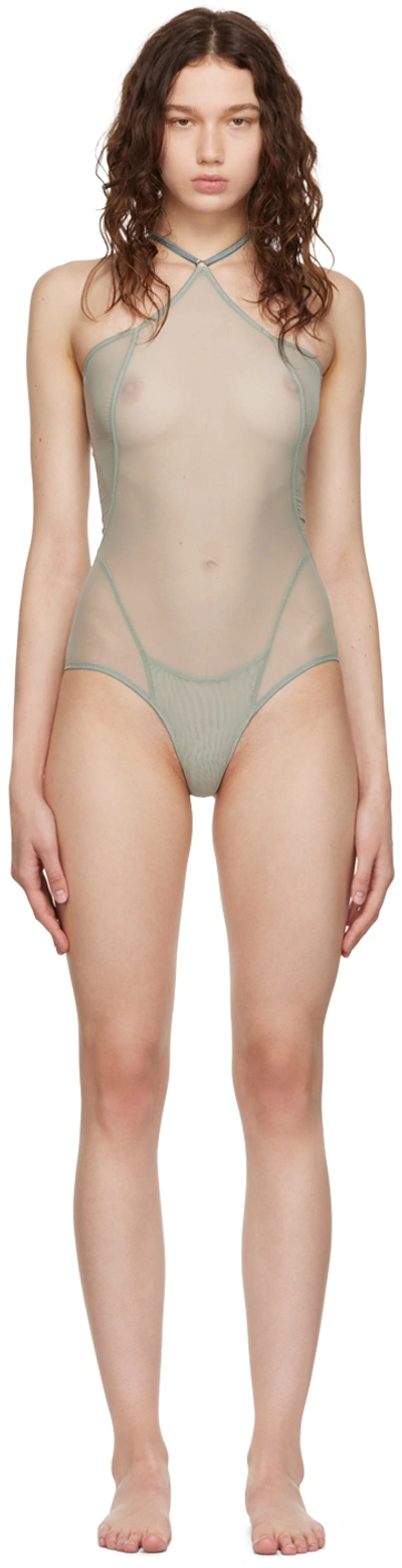 Knwls Green Celest Bodysuit In Sage