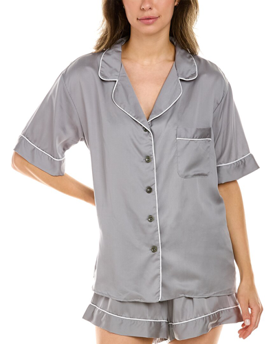 Ettitude Sateen Sleepshirt In Grey