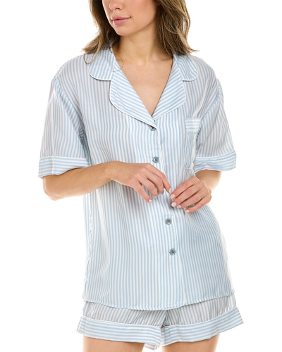 Ettitude Sateen Sleepshirt In Blue