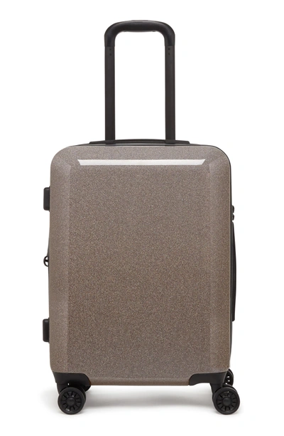 Calpak Medora Glitter 20-inch Hard Side Spinner Carry-on Suitcase - Metallic In Eclipse