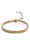 Chan Luu Beaded Bracelet In Yellow Gold/ Montana