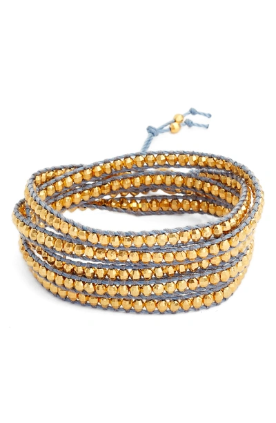 Chan Luu Vermeil Beaded Bracelet In Yellow Gold/ Montana
