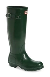 Hunter Original High Gloss Boot In  Green