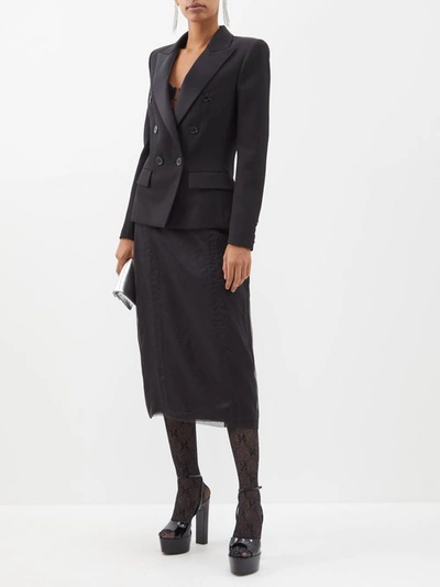 Gucci Silk Organza Skirt In Black