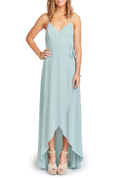 Show Me Your Mumu Mariah Wrap Maxi Dress In Silver Sage