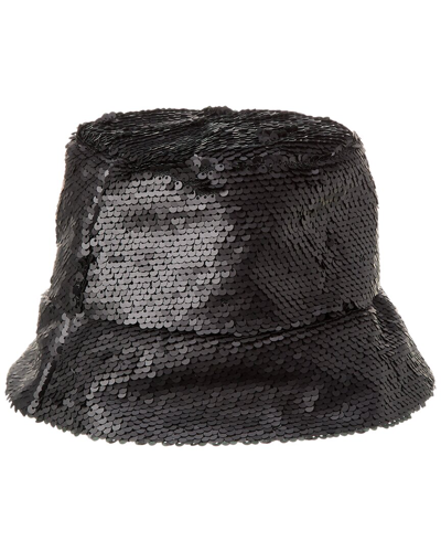 Eugenia Kim Yuki Sequined Satin Bucket Hat In Black