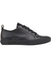 Fendi Low-top Leather Trainers In Ner-ner Tabac Bianco