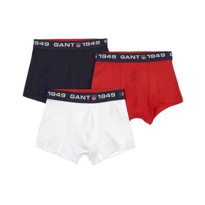 Gant Kids' 3-pack Trunks Red | ModeSens
