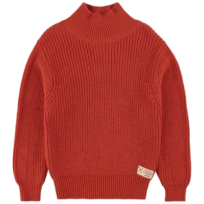A Monday In Copenhagen Kids' Dinne Rib-knit Sweater Rooibos Tea In Orange