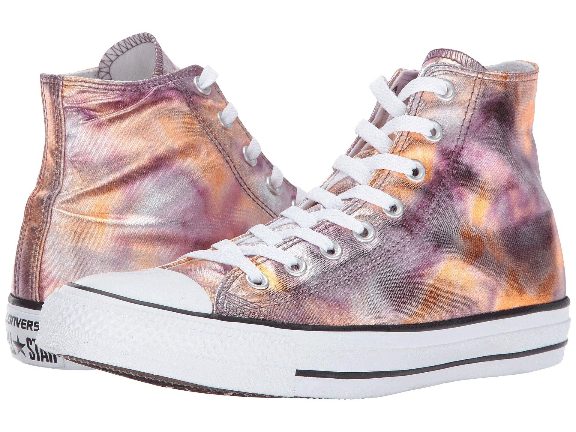 pink metallic converse