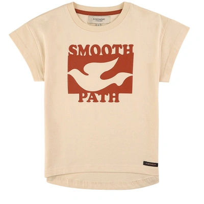 A Monday In Copenhagen Kids' Smooth Graphic T-shirt Cream
