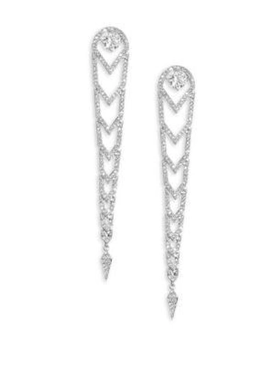 Adriana Orsini Stella Linear Drop Earrings In Silver