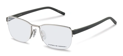 Porsche Design Demo Rectangular Unisex Eyeglasses P8357-b-52 In Grey