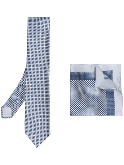 Brioni Pocket Square & Tie Set - Blue