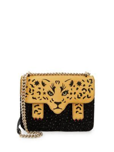 Charlotte Olympia Fierce Belafonte Leopard Crossbody Bag In Black