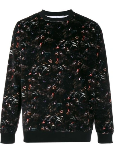 Givenchy Baboon Print Velour Sweatshirt | ModeSens