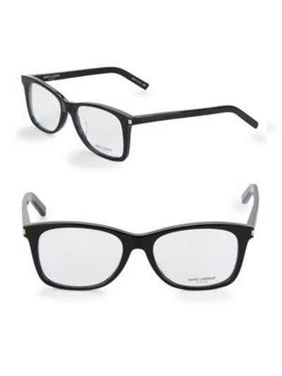Saint Laurent 54mm Optical Glasses In Shiny Black