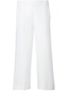 P.a.r.o.s.h . Cropped Wide-leg Trousers - White