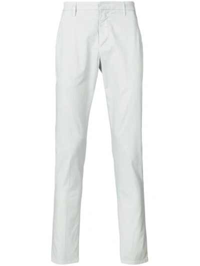 Dondup Fitted Tailored Trousers In White