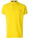 Etro Short Sleeve Polo Shirt In Yellow
