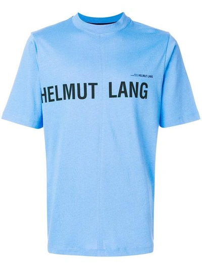Helmut Lang Logo Print Tee In Blue