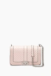 Rebecca Minkoff 'chevron Quilted Love' Crossbody Bag - Pink In Peony