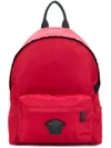 Versace Medusa Head Backpack In Red