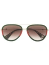 Gucci Aviator Metal Temple Sunglasses In Multi