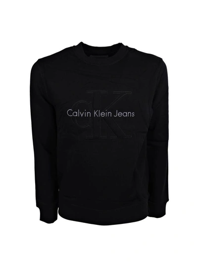 Calvin Klein Jeans Est.1978 Calvin Klein Logo Print Sweatshirt In Ck Black