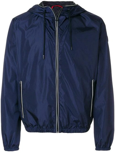 Fay Hooded Lightweight Jacket In Blue