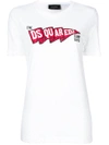 Dsquared2 Logo Cotton T-shirt In Bianco
