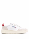 Autry Sneakers Medalist Low In Pelle E Suede Bianco Fucsia In Orange