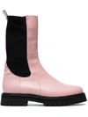 Marques' Almeida Marques'almeida Pink Klara Leather Army Boots In Pink&purple