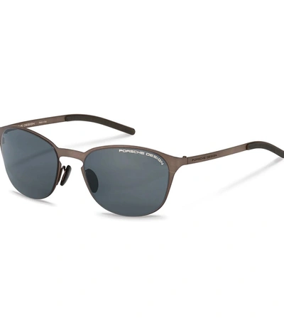 Porsche Design Grey Blue Oval Unisex Sunglasses P8666 B 55